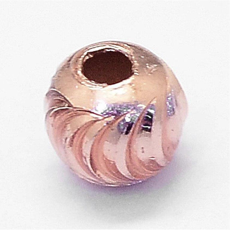 Rose Gold Silver Bead Corrugated