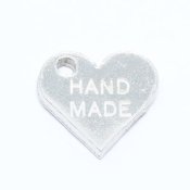 Heart shaped Tag "Hand Made"Sn