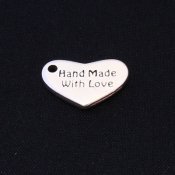 Heart shaped Tag "Hand Made"