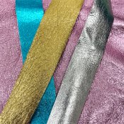 Metallic leather pieces