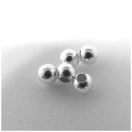  Beads Sterling Silver 2.5 mm 