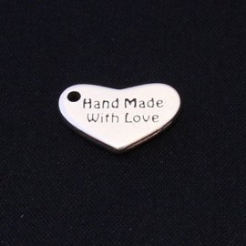  Heart shaped Tag "Hand Made" 