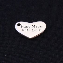  Hjrtformad Tag "Hand Made" 