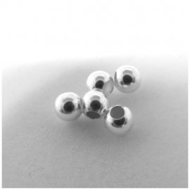  Beads Sterling Silver 2.5 mm 
